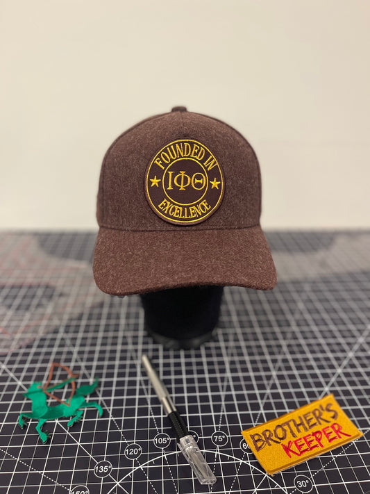 "Founded in Excellence" Wool Snapback (Brown Edition)