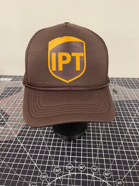 IPT Shield Trucker Hat – Brown Edition