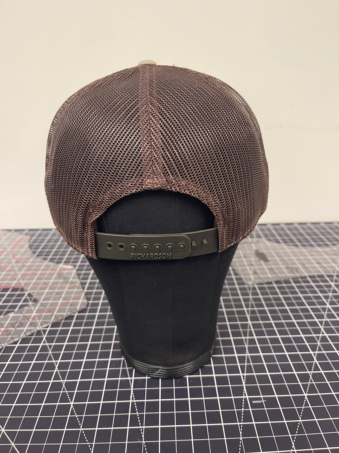 IΦΘ Wing Stripe Trucker Hat – Khaki/Brown Edition